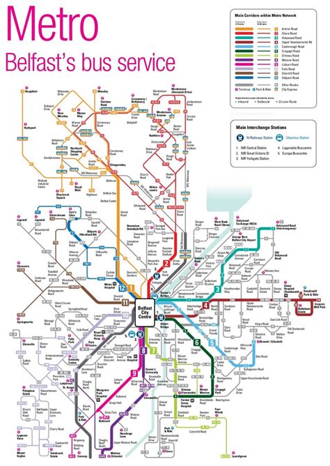 Belfast bus map - Ontheworldmap.com