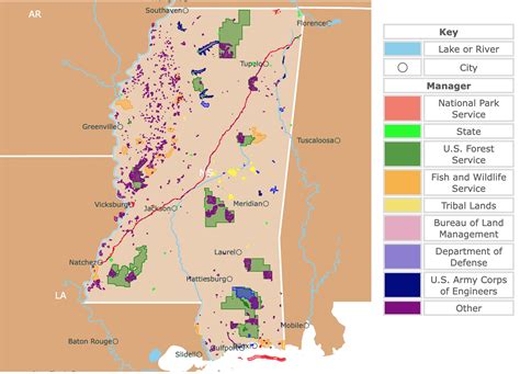 National Parks In Mississippi Map