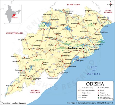 Odisha Map HD