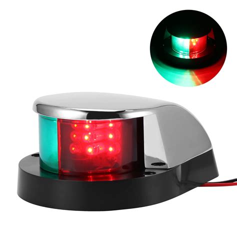 12V Navigation Lights LED Combination Bow Light Marine Boat LED Red Green Pontoons Sailing ...