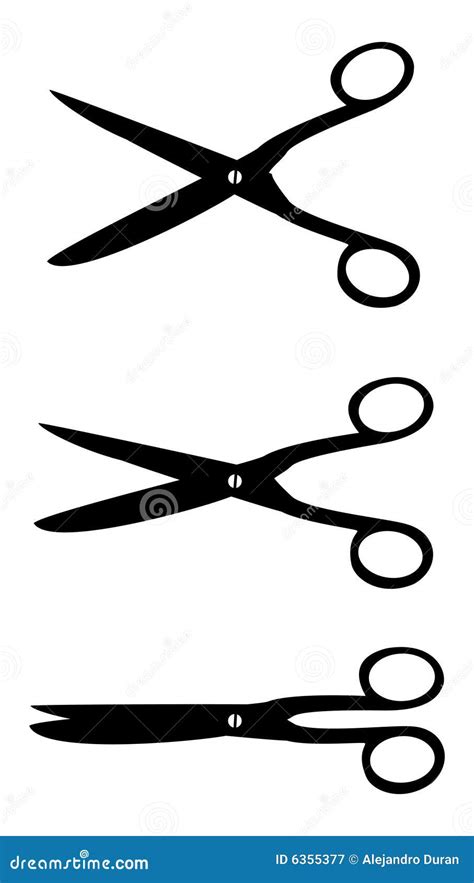 Scissors open close stock vector. Illustration of beauty - 6355377