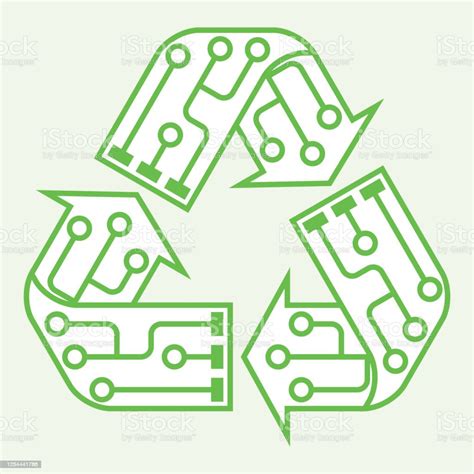 Ewaste Garbage Icon Old Discarded Electronic Waste To Recycling Symbol ...