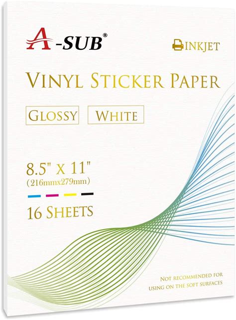 Office Products Office Supplies 8.5 x 11 Inches Dries Quickly Glossy White Waterproof Decal ...