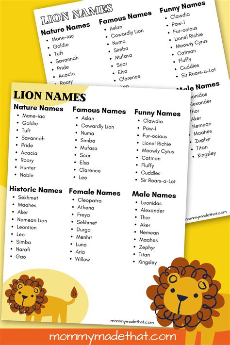 The Best Lion Names & Meanings