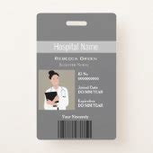 Custom Employee Photo Barcode Name Logo ID Badge | Zazzle