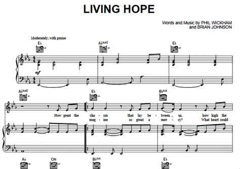 Phil Wickham-Living Hope Free Sheet Music PDF for Piano | The Piano Notes