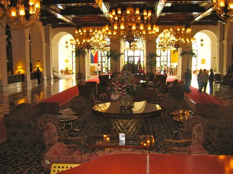 The lobby of the beautiful Manila Hotel. | Philippines, Manila, Hotel