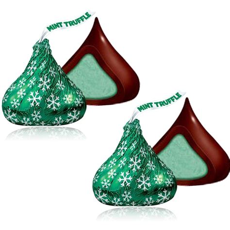 Hersheys Holiday Kisses Dark Chocolate Mint Truffle - 70-Pc. Bag • Christmas Candy • Oh! Nuts®