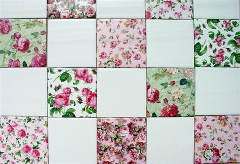 4x4 inch Floral Ceramic tiles. Perfect for Kitchen, Bath etc. I make ...