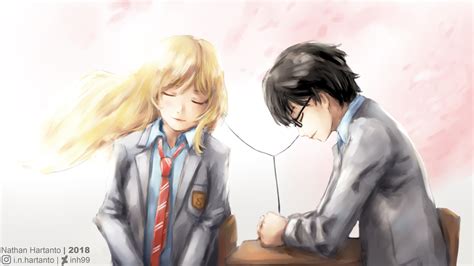 Kaori Miyazono Kousei Arima In Your Lie In April Wallpaper,HD Anime ...