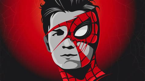 spiderman, tom holland, superheroes, hd, 4k, mask, dribbble HD Wallpaper