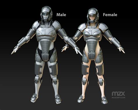 ArtStation - Mass Effect N7 Armor (Male and Female)