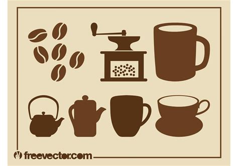 Tea And Coffee Set - Download Free Vector Art, Stock Graphics & Images