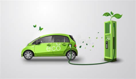 Eco Car Concept of Environmentally Friendly with Eco Car . Stock Vector - Illustration of ...