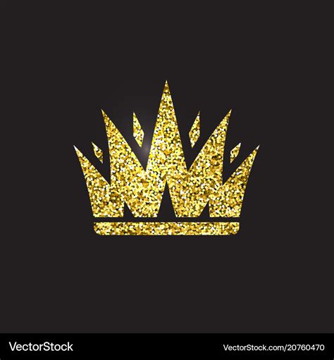 Queen crown royal gold headdress king golden Vector Image