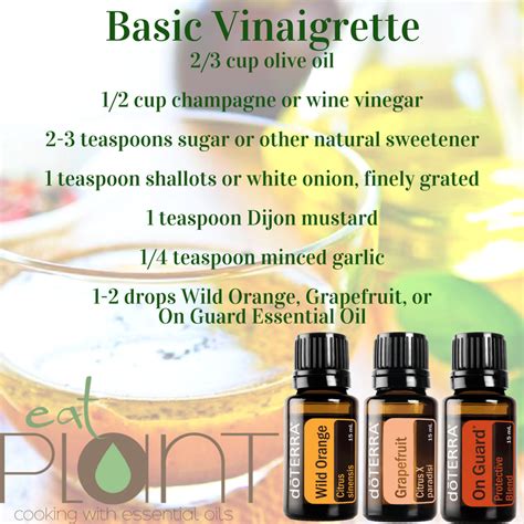 Easy Basic Vinaigrette Recipe with Essential Oils