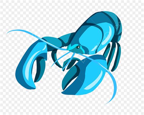 Lobster Clipart Transparent Background, Fat Blue Lobster Illustration ...