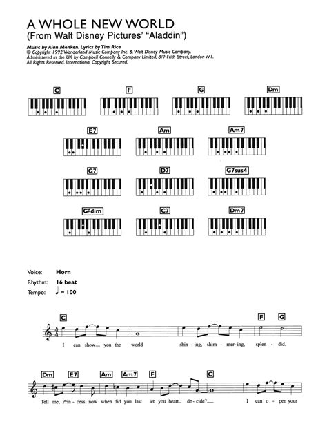 A Whole New World (from Aladdin) by Alan Menken & Tim Rice Sheet Music ...