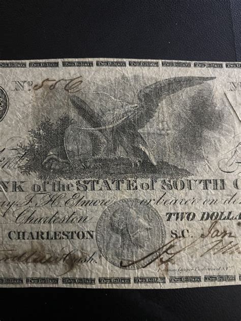 1862 Confederate 2 Dollar Bill Charleston South Carolina - Etsy