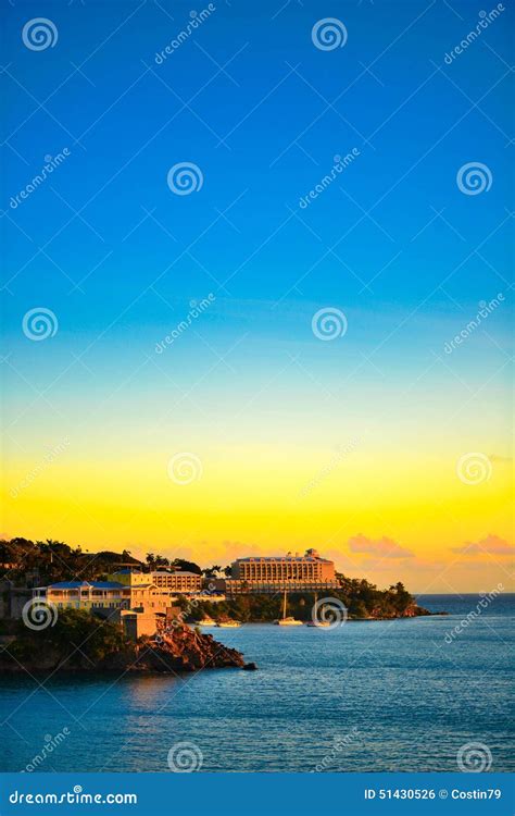 Bahamas beachfront hotel stock photo. Image of scenery - 51430526