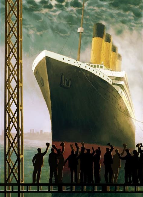 Jeremy Norton Illustration - “Waving off the Titanic” | Titanic ship ...