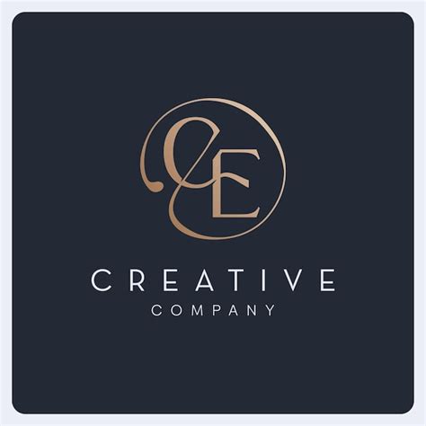 Premium Vector | Signature ce logo design, creative initial letter logo ...