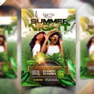 Free PSD | Summer Night Club DJ Party Flyer Design PSD