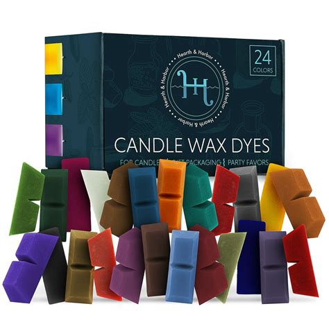 24 Color Candle Wax Dyes for Candle Making - Concentrated Candle Blocks ...