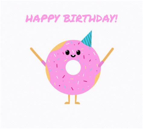 Happy Birthday Donut GIF - Happy Birthday Donut Doughnut - Discover & Share GIFs