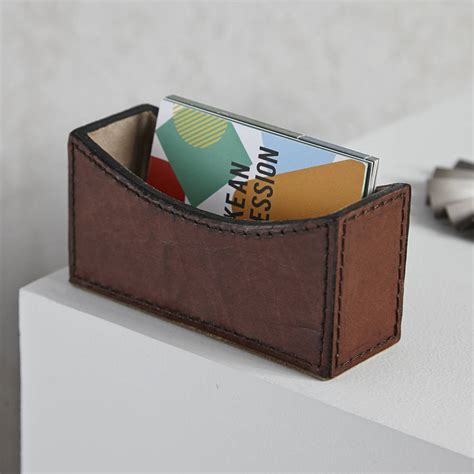 Leather Business Card Holder By Life Of Riley | notonthehighstreet.com