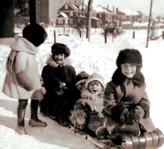 Children playing in the snow - 1927-28 | Ottawa (Glebe) - Se… | Flickr