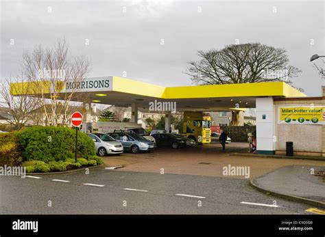 Morrisons (UK Supermarket) petrol station Stock Photo - Alamy