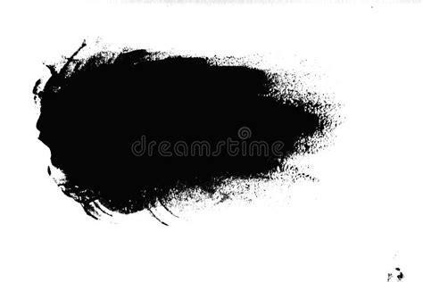 Black Stroke of Paint Isolated on White Background Stock Image - Image ...