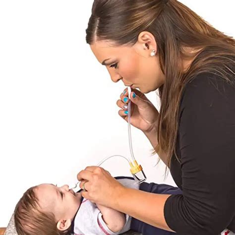 Newborn Baby Vacuum Suction Nasal Aspirator Safety Nose Cleaner ...