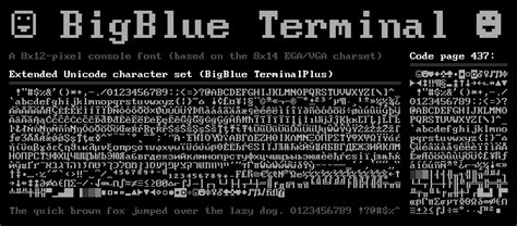 8088 MPH: BigBlue Terminal: an oldschool fixed-width pixel font