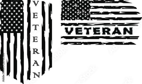 American flag veteran, US Military veteran flag , clipart. Only ...