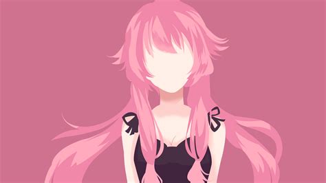 Wallpaper : Gasai Yuno, Mirai Nikki, minimalism, pink hair, anime girls 1920x1080 - kymmk ...