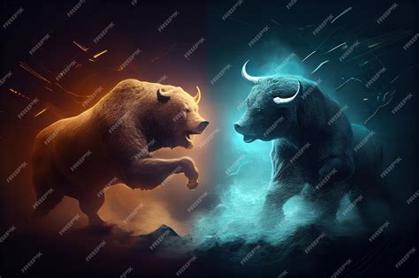 Premium Photo | A closeup of the Bull and Bear statues