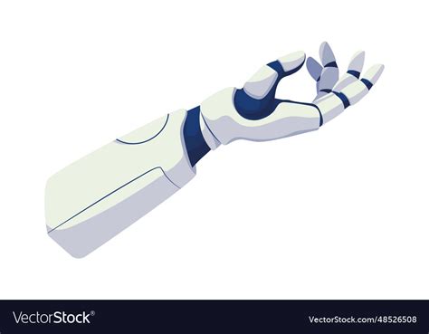 Ai technology robot hand Royalty Free Vector Image