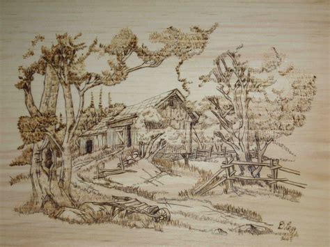 Scenery Pyrography Patterns Hawaii Dermatology | Drawing scenery ...