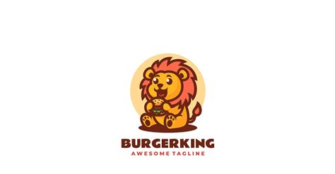 Burger King Mascot Cartoon Logo #394496 - TemplateMonster