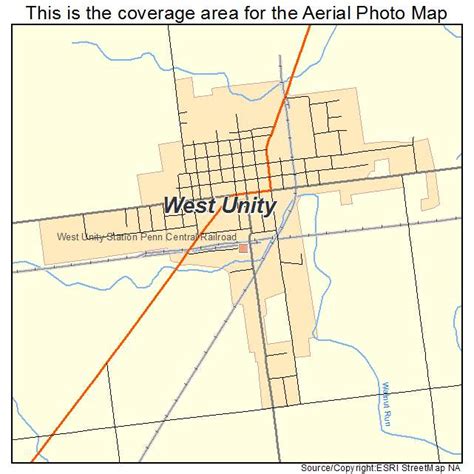 Aerial Photography Map of West Unity, OH Ohio