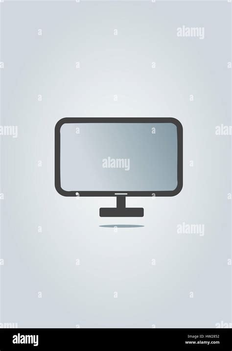 Simple Flat TV Icon Stock Photo - Alamy