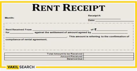 Rent Receipt Format - A Complete Guideline