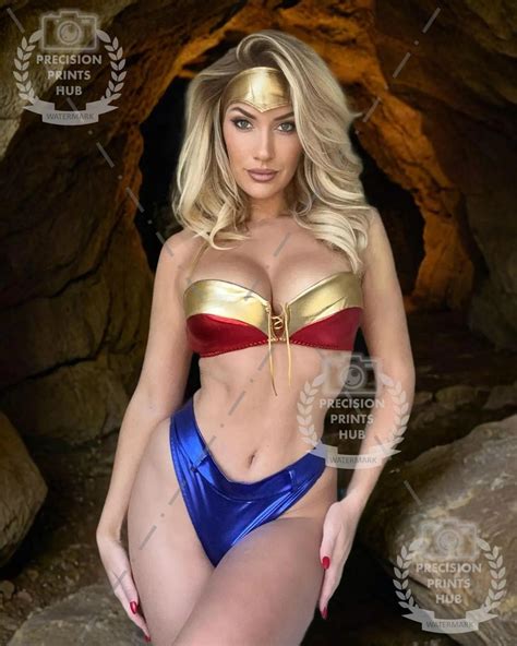 8X10 PAIGE SPIRANAC WONDER WOMAN GLOSSY PHOTOGRAPH lingerie model print ...