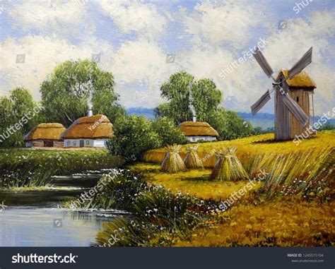 Oil paintings rural landscape. Old village. Fine art.rural#paintings#Oil#landscape | Rural ...