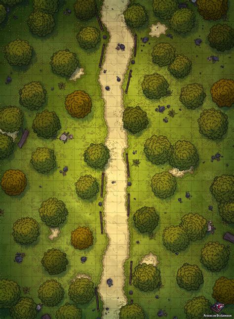 Straight Forest Road Battle Map 22x30 : r/dndmaps