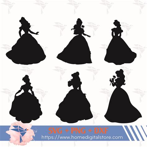 Belle Silhouette SVG, PNG, DXF