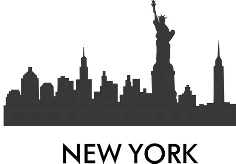 new york clipart in 2024 | New york skyline, Ny skyline tattoo, Skyline ...