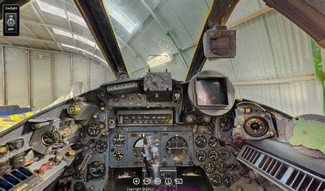 An interactive panorama, showing the cockpit of the English Electric Lightning at Tangmere ...